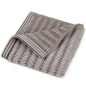 MARTEX Curacao Jan Theil Cotton Textured Stripe Jacquard 13" x 13" Wash Towel